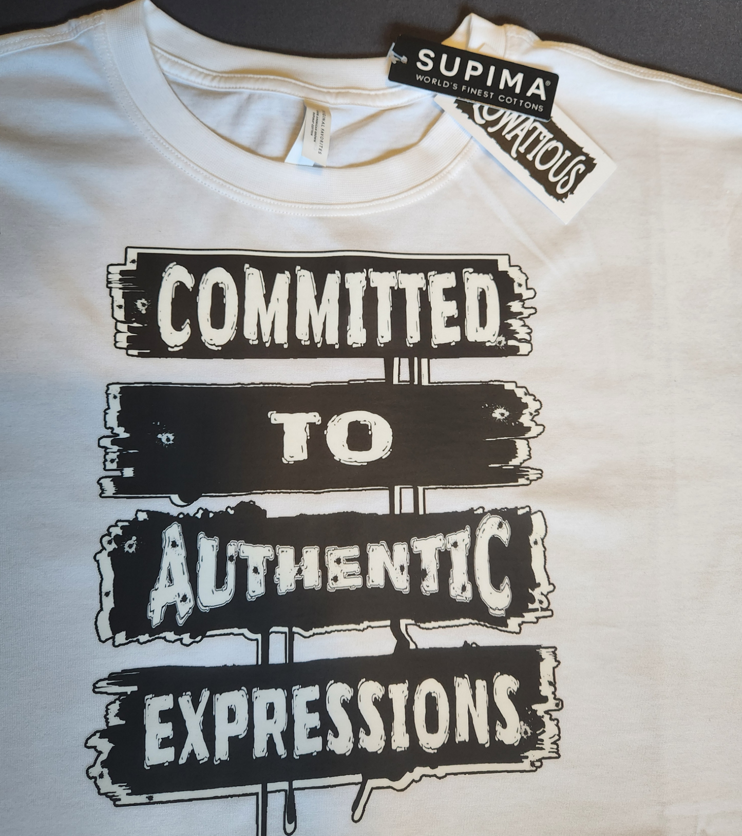 Flowatious Commitment Tee – White Supima Edition