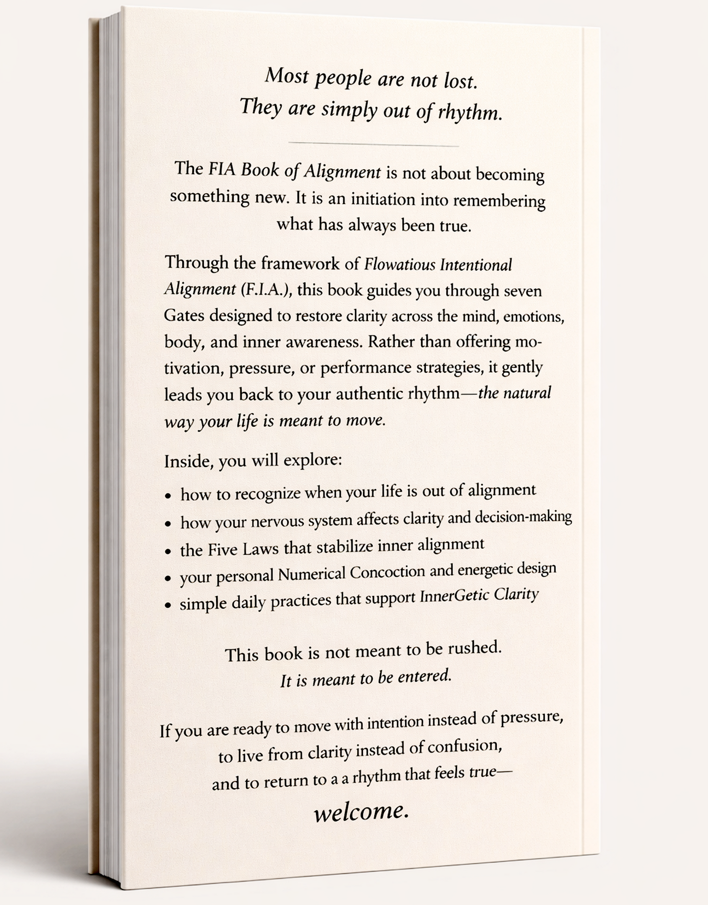 The FIA Book of Alignment