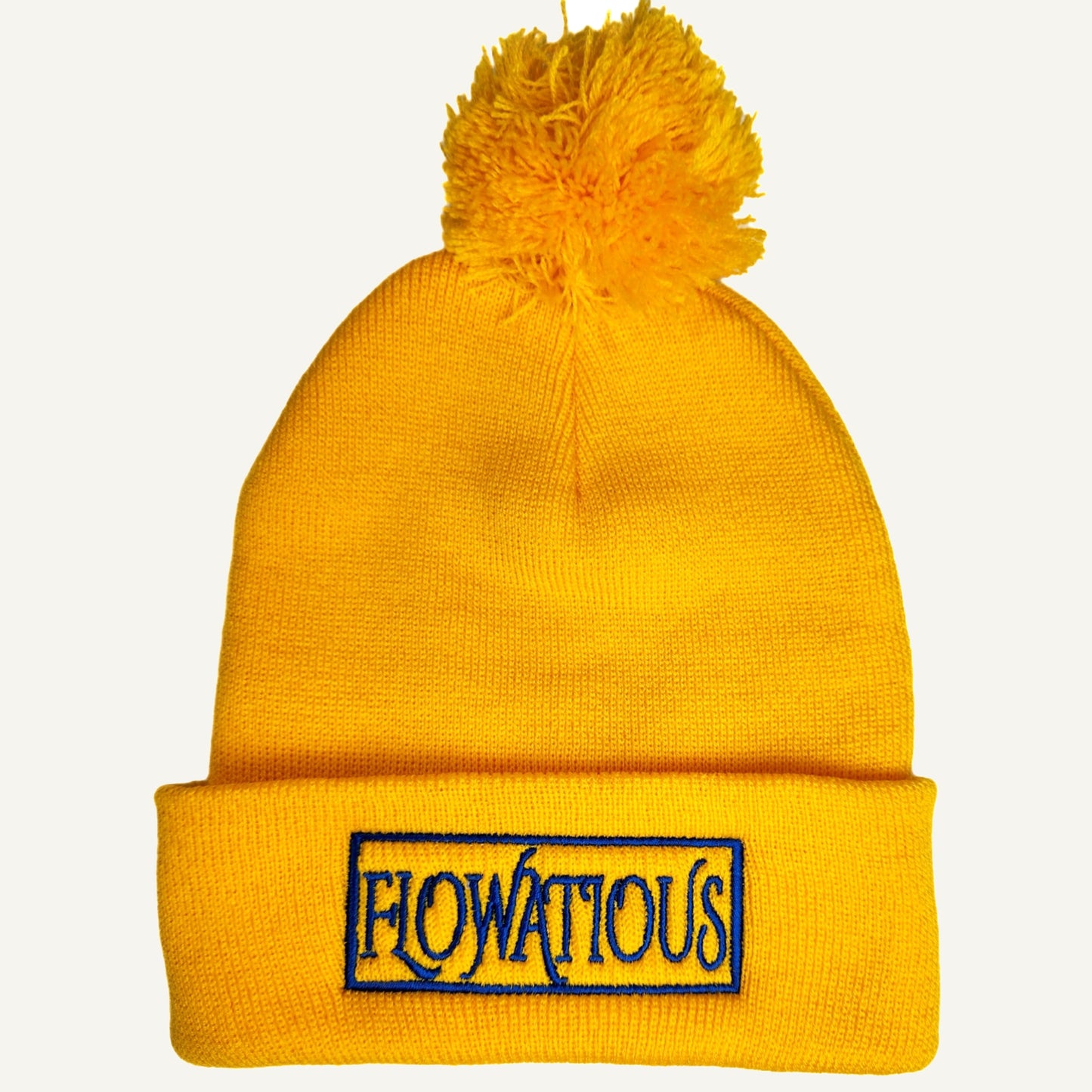 Flowatious Royal Gold Pom-Pom Beanie