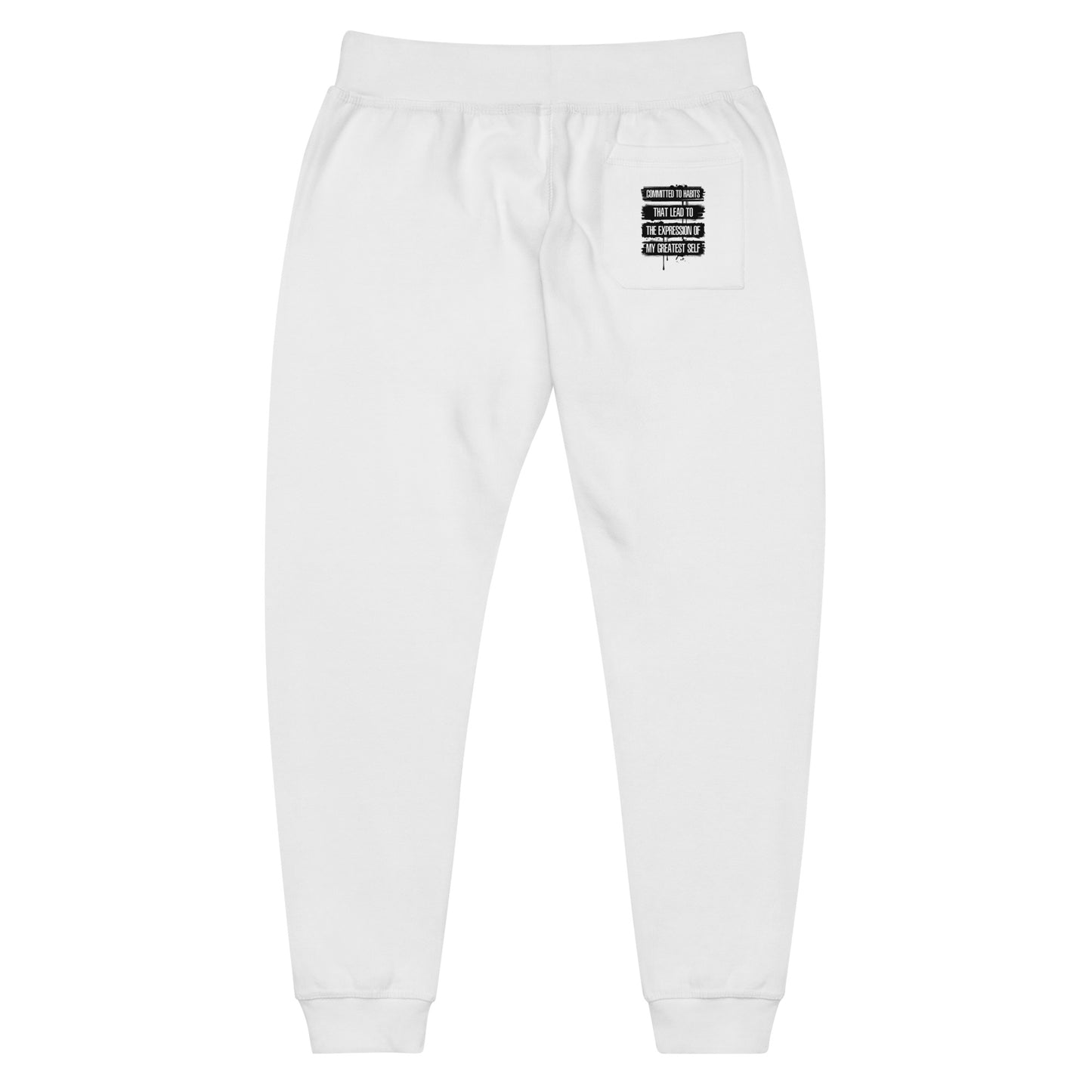 Flowatious Breakthrough White Fleece Sweatpants